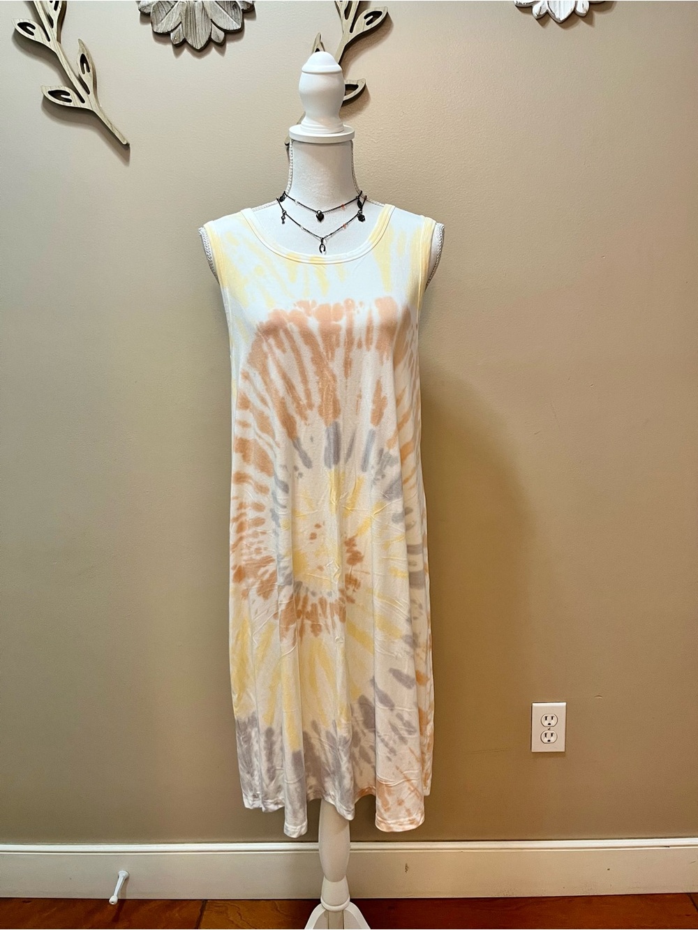 Thread & Supply Sleeveless Beachy Tie-Dye Midi Dress Size XXL